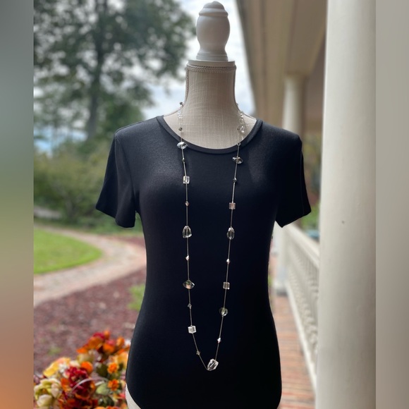 Vintage Long Necklace w/ Earrings! Sparkle Baby!! VGVC! - Picture 5 of 8